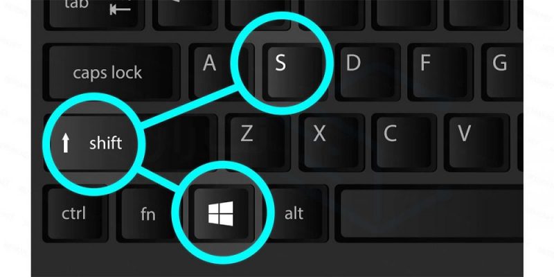 استفاده از دکمه Windows + Shift + S